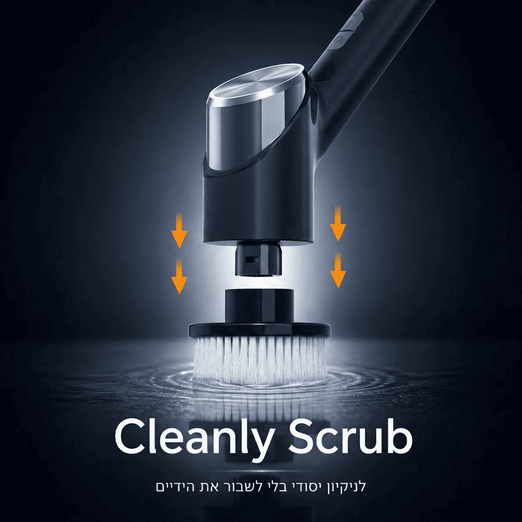 Cleanly Scrub - המברשת החשמלית לניקיון יסודי בלי לקרצף בעצמך