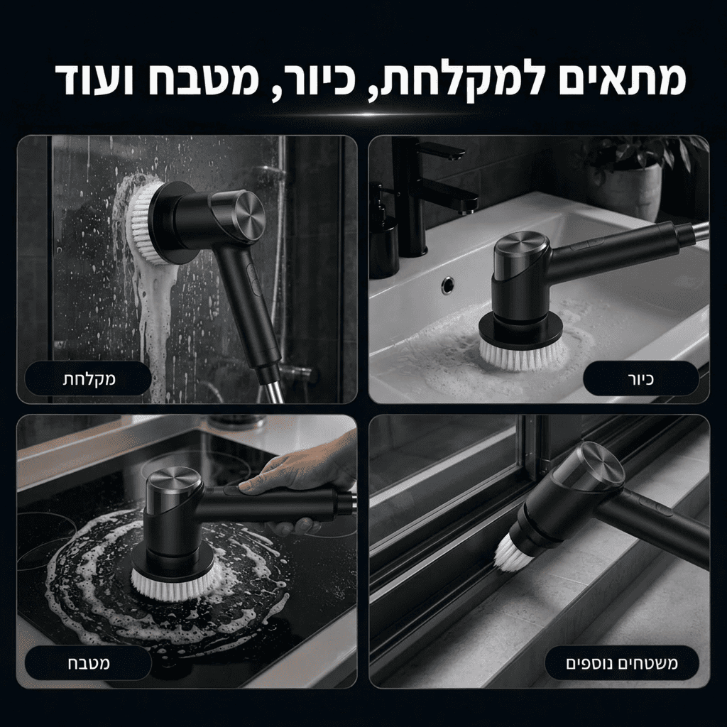Cleanly Scrub - המברשת החשמלית לניקיון יסודי בלי לקרצף בעצמך
