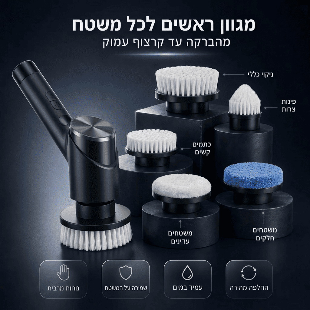 Cleanly Scrub - המברשת החשמלית לניקיון יסודי בלי לקרצף בעצמך