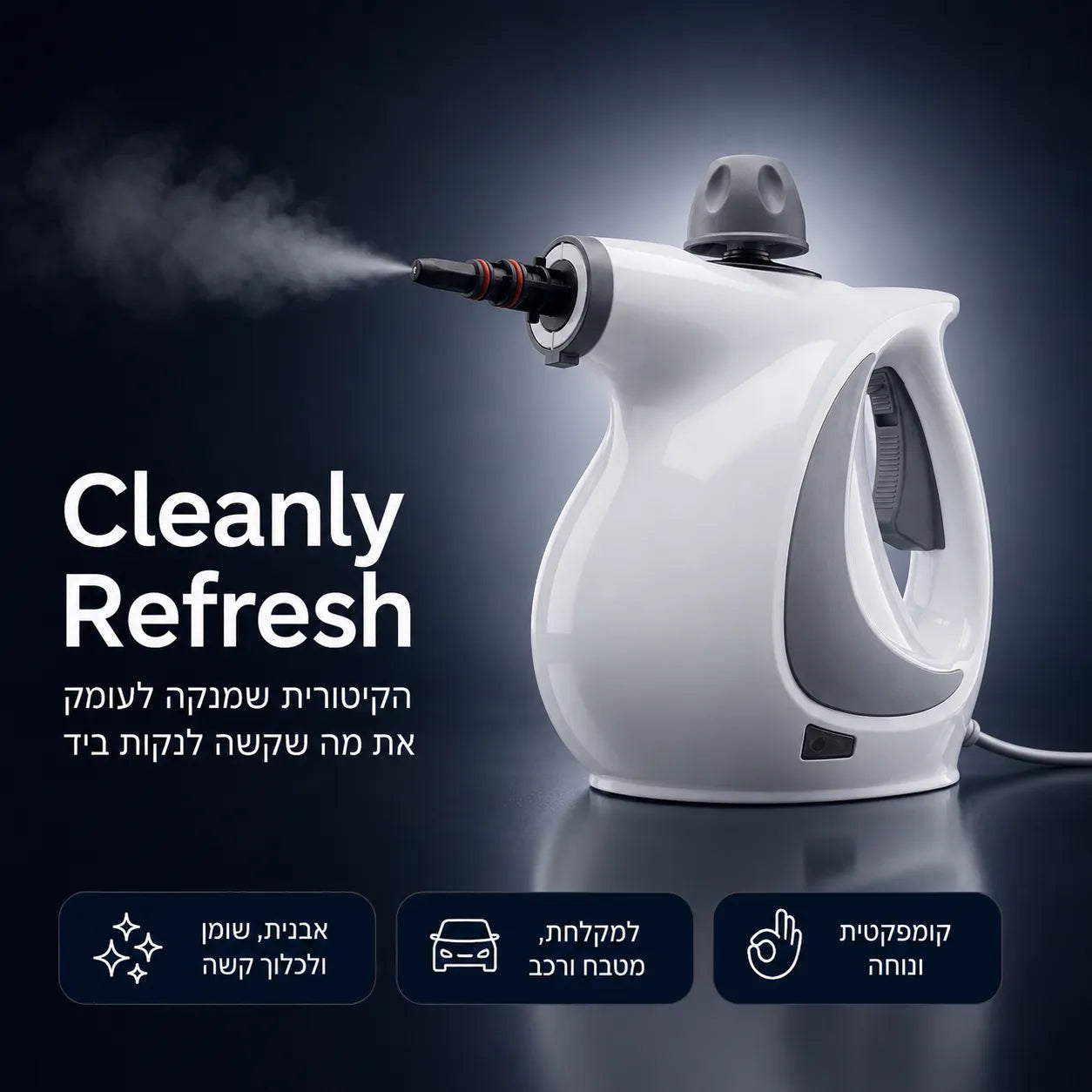 Cleanly Refresh - הקיטורית שמנצחת את הלכלוך העקשן בעזרת חום