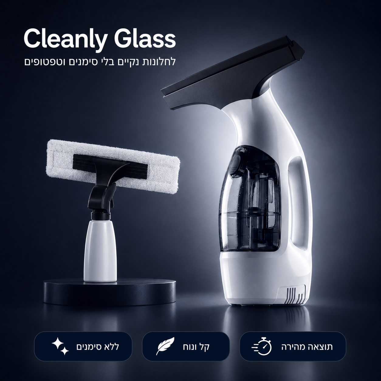 Cleanly Glass - זכוכית מבריקה במהירות, בקלות ובמעבר אחד